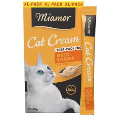 Miamor Cat Snack (crème) Collation savoureuse pour gâter les chats adultes. Aliments complémentaires dans un sachet portionnaire sans sucre ni additifs artificiels 7 x 12 x 16 g multivitamines Miamor Cat Snack (crème) Collation savoureuse pour gâter les chats adultes. Aliments complémentaires dans un sachet portionnaire sans sucre ni additifs artificiels 7 x 12 x 16 g multivitamines