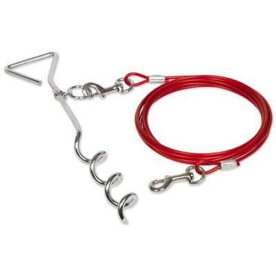 Nobby Crochet + Câble d'attache pour Chien 40 cm 4,6 m Nobby Crochet + Câble d'attache pour Chien 40 cm 4,6 m