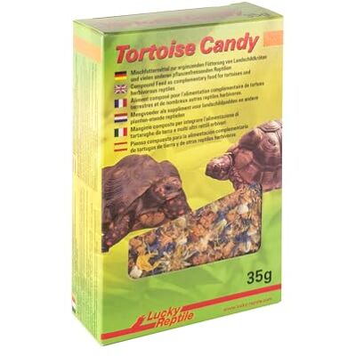 Lucky Reptile Tortoise Candy 35 g – Une friandise spéciale – Aliment composé pour tortues terrestres et autres reptiles herbivores – Friandise utile pour tortues Lucky Reptile Tortoise Candy 35 g – Une friandise spéciale – Aliment composé pour tortues terrestres et autres reptiles herbivores – Friandise utile pour tortues