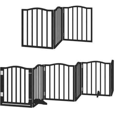 vidaXL Porte pliante pour chiens Noir 12 panneaux 600 cm peuplier, portail pour chien avec porte, portail pour chien pour escalier, portail pour chiots vidaXL Porte pliante pour chiens Noir 12 panneaux 600 cm peuplier, portail pour chien avec porte, portail pour chien pour escalier, portail pour chiots