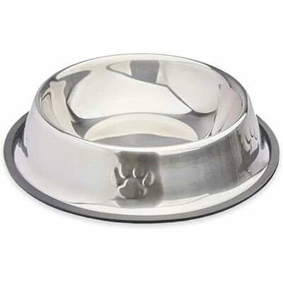 Distributeur de nourriture pour chiens Mascow 309 gris argenté en caoutchouc et métal Distributeur de nourriture pour chiens Mascow 309 gris argenté en caoutchouc et métal