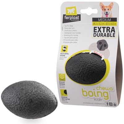 Ferplast CHEWA BOING RUGBY Jouet pour chien super rebondissant et flottant Matériau innovant résistant à la mastication Texture 3D pour l'hygiène dentaire Ultra durable Design italien Taille Ferplast CHEWA BOING RUGBY Jouet pour chien super rebondissant et flottant Matériau innovant résistant à la mastication Texture 3D pour l'hygiène dentaire Ultra durable Design italien Taille