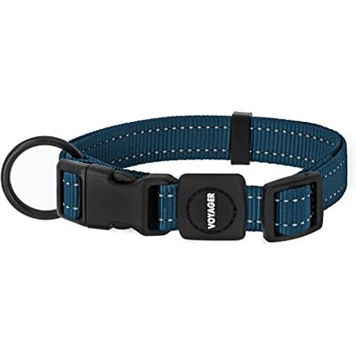 Best Pet Supplies Collier réfléchissant pour chien avec longueur réglable, boucle robuste et anneau en D solide, accessoire de dressage, marche, jogging pour petites, moyennes et grandes races, bleu, Best Pet Supplies Collier réfléchissant pour chien avec longueur réglable, boucle robuste et anneau en D solide, accessoire de dressage, marche, jogging pour petites, moyennes et grandes races, bleu,
