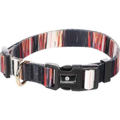 FLAMINGO Collier Tabor mélange M 40-55cm x 20mm Réglable en continu avec Boucle à clic FLAMINGO Collier Tabor mélange M 40-55cm x 20mm Réglable en continu avec Boucle à clic
