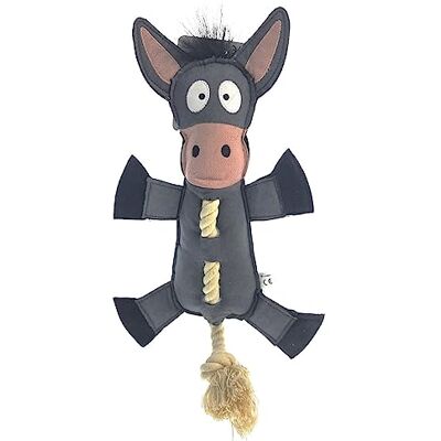 FLAMINGO Jouet ÂNE Gris avec Corde 40 cm pour Chien FLAMINGO Jouet ÂNE Gris avec Corde 40 cm pour Chien