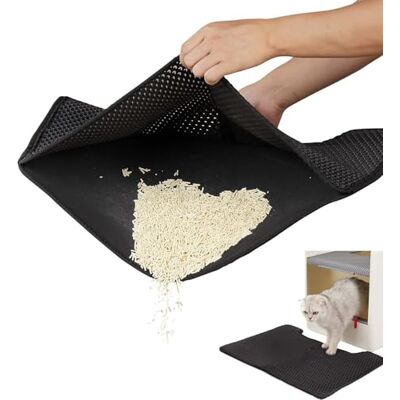 REBECASKYENS Tapis de litière pour chat 30 x 45 cm Design nid d'abeille Étanche Double couche Design nid d'abeille 30 x 45 cm REBECASKYENS Tapis de litière pour chat 30 x 45 cm Design nid d'abeille Étanche Double couche Design nid d'abeille 30 x 45 cm