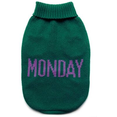Pull pour chiens Record - 40 cm - Vert et Violet - Tricot doux Pull pour chiens Record - 40 cm - Vert et Violet - Tricot doux