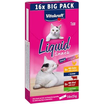 Gâteries liquides pour chiens et chats Vitakraft - Bœuf & Poulet 240g Gâteries liquides pour chiens et chats Vitakraft - Bœuf & Poulet 240g