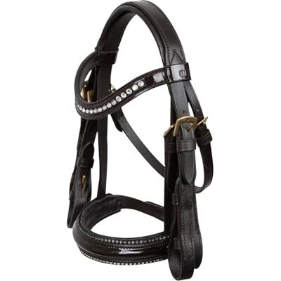 Imperial Riding Hobby Horse Weymouth Grand Prix Bridon sans accessoires avec strass et muserolle vernie Sans mors ni rênes Marron Imperial Riding Hobby Horse Weymouth Grand Prix Bridon sans accessoires avec strass et muserolle vernie Sans mors ni rênes Marron