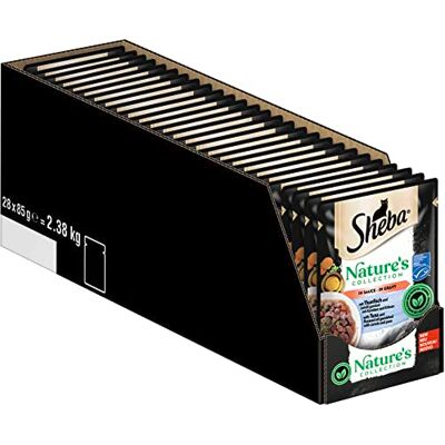 Sheba Nature's Collection in Sauce – Nourriture humide pour chat de qualité supérieure avec thon (MSC) dans un sachet portion – 28 x 85 g Sheba Nature's Collection in Sauce – Nourriture humide pour chat de qualité supérieure avec thon (MSC) dans un sachet portion – 28 x 85 g
