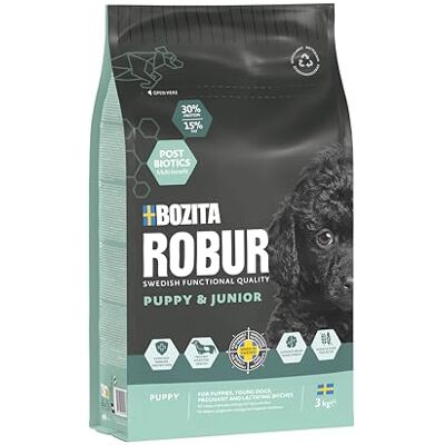 Bozita ROBUR Puppy & Junior Poulet 3 kg – Nourriture sèche pour chiots à haute acceptation, postbiotiques sans blé pour les races de petite à moyenne taille Bozita ROBUR Puppy & Junior Poulet 3 kg – Nourriture sèche pour chiots à haute acceptation, postbiotiques sans blé pour les races de petite à moyenne taille