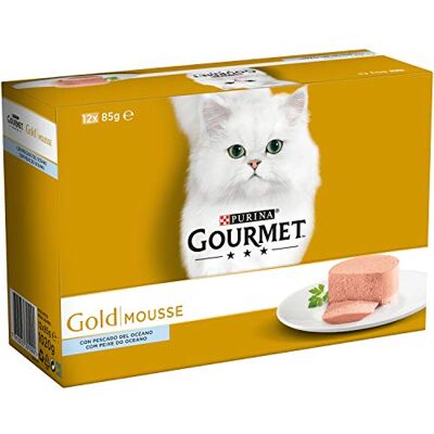 Gourmet Purina Nourriture humide pour chat avec poisson de l'océan 12 boîtes de 85 g Gourmet Purina Nourriture humide pour chat avec poisson de l'océan 12 boîtes de 85 g