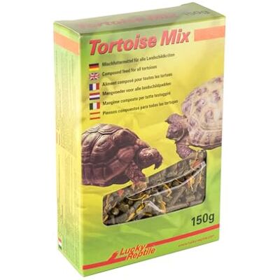 Lucky Reptile Tortoise Mix 150 g à base d'ingrédients végétaux, haute teneur en fibres brutes granulés d'herbes de prairie, carotte et calendula pour tortues terrestres et reptiles herbivores Lucky Reptile Tortoise Mix 150 g à base d'ingrédients végétaux, haute teneur en fibres brutes granulés d'herbes de prairie, carotte et calendula pour tortues terrestres et reptiles herbivores