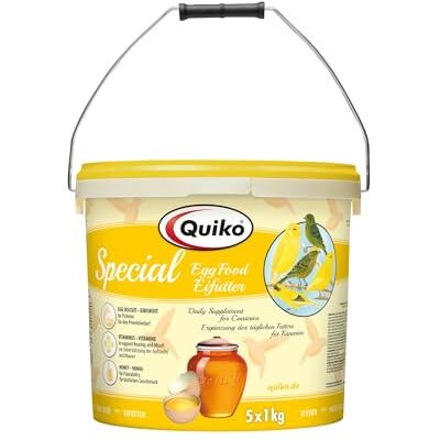 Quiko 100085 Nourriture d'œufs spéciale 5kg pour canaris et oiseaux exotiques - Nourriture pour oiseaux Quiko 100085 Nourriture d'œufs spéciale 5kg pour canaris et oiseaux exotiques - Nourriture pour oiseaux