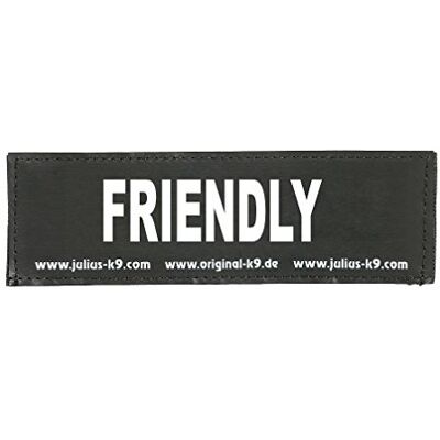 Julius-K9 162LR-K-55457 Friendly Lettre Velcro Noir Taille S Julius-K9 162LR-K-55457 Friendly Lettre Velcro Noir Taille S