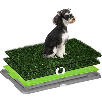 Pawhut Toilette pour chien litière bac 2 tapis pour animaux 67 x 41 cm Pawhut Toilette pour chien litière bac 2 tapis pour animaux 67 x 41 cm