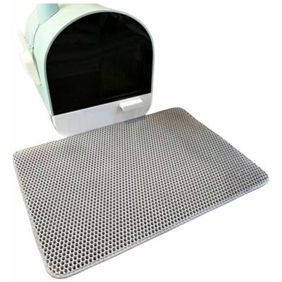RUILBJM Tapis de litière pour chat, tapis de litière pour chat, double couche, grands trous en nid d'abeille, imperméable, résistant à l'urine, préféré par les amateurs de chatons (gris, 60 x 90 cm) RUILBJM Tapis de litière pour chat, tapis de litière pour chat, double couche, grands trous en nid d'abeille, imperméable, résistant à l'urine, préféré par les amateurs de chatons (gris, 60 x 90 cm)