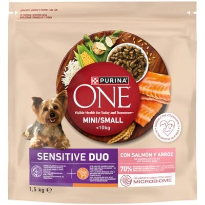 Gourmet PURINA One Delicate Saumon et Riz Aliment Chien Adult Mini 1,5KG Gourmet PURINA One Delicate Saumon et Riz Aliment Chien Adult Mini 1,5KG
