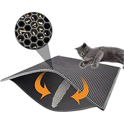 FXxswey Tapis de litière pour Chat, Pliable Double Couche Nid d'abeille étanche Chat Mangeoire Tapis de Protection de Sol et Tapis Facile à Nettoyer (40 * 50cm) FXxswey Tapis de litière pour Chat, Pliable Double Couche Nid d'abeille étanche Chat Mangeoire Tapis de Protection de Sol et Tapis Facile à Nettoyer (40 * 50cm)