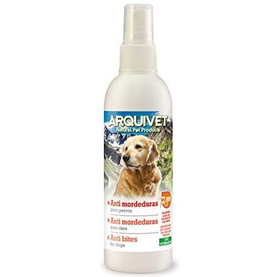 Arquivet Antimorsures pour chiens 125 ml Spray répulsif pour empêcher les chiens de mordre les zones indésirables Produit pour la formation des chiens Arquivet Antimorsures pour chiens 125 ml Spray répulsif pour empêcher les chiens de mordre les zones indésirables Produit pour la formation des chiens