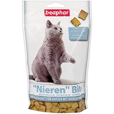 Beaphar Embouts « rein » Pour chats Faible teneur en sodium et phosphore Teneur en protéines de qualité supérieure Soutient des reins sains, améliore la santé générale 150 g Beaphar Embouts « rein » Pour chats Faible teneur en sodium et phosphore Teneur en protéines de qualité supérieure Soutient des reins sains, améliore la santé générale 150 g