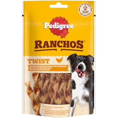 Pedigree RANCHOS Twists Lot de 8 friandises à mâcher pour chien au poulet, 8 x 60 g Pedigree RANCHOS Twists Lot de 8 friandises à mâcher pour chien au poulet, 8 x 60 g