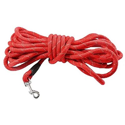Bobby Walk 10 M Laisse pour chien 10 mètres/épaisseur 1,2 cm, laisse tubulaire en nylon résistant, rouge Bobby Walk 10 M Laisse pour chien 10 mètres/épaisseur 1,2 cm, laisse tubulaire en nylon résistant, rouge