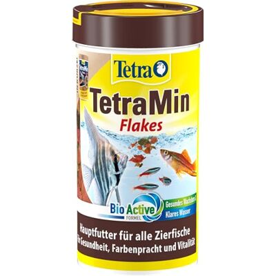 Tetra Min Flakes Nourriture pour poissons en flocons équilibrés pour poissons sains et eau claire Boîte de 250 ml Tetra Min Flakes Nourriture pour poissons en flocons équilibrés pour poissons sains et eau claire Boîte de 250 ml