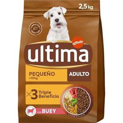 Ultima Nourriture pour petits chiens adultes avec bœuf 2,5 kg Ultima Nourriture pour petits chiens adultes avec bœuf 2,5 kg
