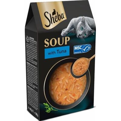 Sheba Lot de 4 sachets de nourriture humide pour chat 40 g Sheba Lot de 4 sachets de nourriture humide pour chat 40 g