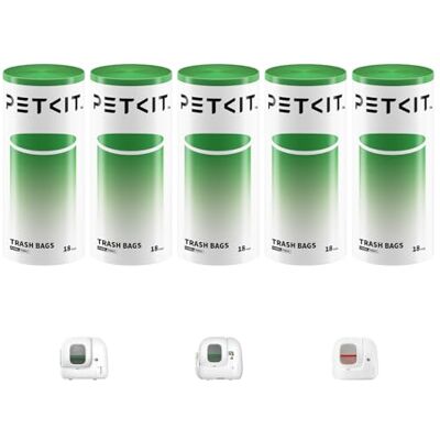 PETKIT Sac Poubelle de Toilette pour Chat avec Cordon, Sacs Poubelles Automatiques pour PURA MAX 2 et PUROBOT Max Pro 2, Chats/Chiens Litière pour Chats Résistant Aux Rayures,5 Rouleaux * 18 (90pcs) PETKIT Sac Poubelle de Toilette pour Chat avec Cordon, Sacs Poubelles Automatiques pour PURA MAX 2 et PUROBOT Max Pro 2, Chats/Chiens Litière pour Chats Résistant Aux Rayures,5 Rouleaux * 18 (90pcs)