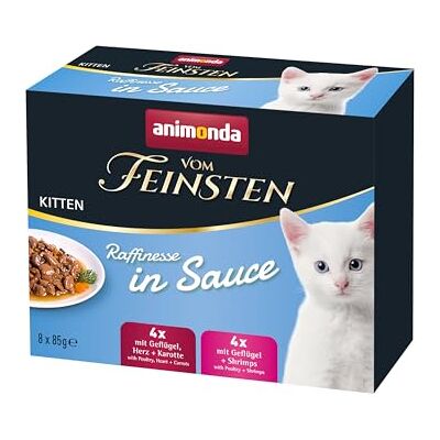 animonda Vom Feinsten Kitten Raffinesse Lot de 8 boîtes de 85 g de nourriture humide en sauce pour chatons animonda Vom Feinsten Kitten Raffinesse Lot de 8 boîtes de 85 g de nourriture humide en sauce pour chatons
