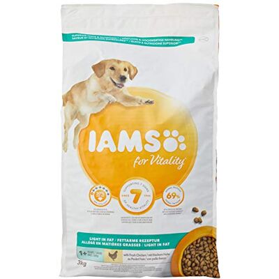 IAMS Croquettes light pour chien 3 kg Lot de 3 IAMS Croquettes light pour chien 3 kg Lot de 3