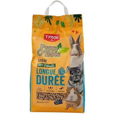 Tyrol Litière Petits Animaux PROP'O BOIS 10L Litière Biodégradable et Super Absorbante à Granulés de Bois Litière Lapin, Cochon d'Inde, Hamster, Souris, Cobaye Jusqu'à 6 Semaines d'Utilisation Tyrol Litière Petits Animaux PROP'O BOIS 10L Litière Biodégradable et Super Absorbante à Granulés de Bois Litière Lapin, Cochon d'Inde, Hamster, Souris, Cobaye Jusqu'à 6 Semaines d'Utilisation