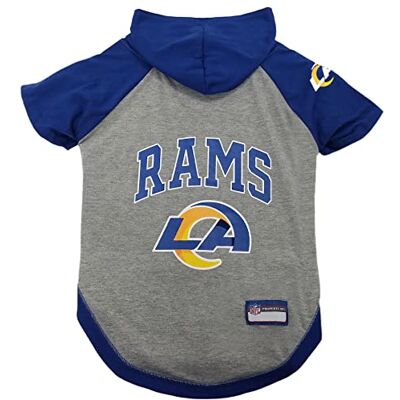 Pets First Sweat à capuche NFL Los Angeles Rams pour chiens et chats. T-shirt à capuche sous licence NFL FOOTBALL, taille M T-shirt à capuche de sport pour animaux de compagnie T-shirt sportif pour chien. Pets First Sweat à capuche NFL Los Angeles Rams pour chiens et chats. T-shirt à capuche sous licence NFL FOOTBALL, taille M T-shirt à capuche de sport pour animaux de compagnie T-shirt sportif pour chien.
