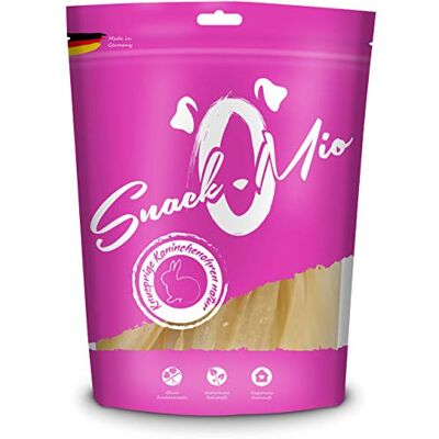 SNACKOMIO Friandise pour chien de qualité supérieure, oreilles de lapin croustillantes, naturelle, sans céréales, 1 x 150 g SNACKOMIO Friandise pour chien de qualité supérieure, oreilles de lapin croustillantes, naturelle, sans céréales, 1 x 150 g
