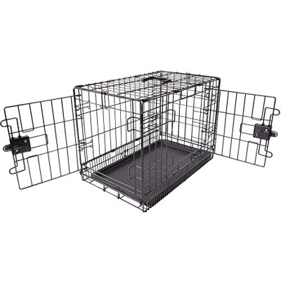 Cage à chien en métal petit d'Amazon Basics avec plateau - Cage pour chien Cage à chien en métal petit d'Amazon Basics avec plateau - Cage pour chien