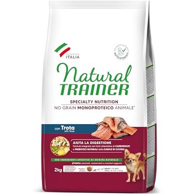 Trainer Natural Sensitive No Grain Monoprotéique Animal Nourriture pour chiens Small&Toy avec truite 2 kg Trainer Natural Sensitive No Grain Monoprotéique Animal Nourriture pour chiens Small&Toy avec truite 2 kg