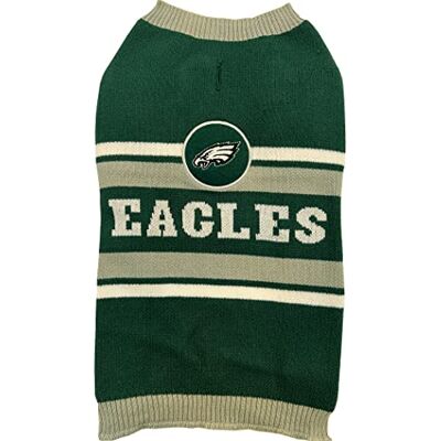 Pets First NFL Philadelphia Eagles Pull pour chien, taille XS. Pull en tricot chaud et confortable avec logo de l'équipe NFL pour chiens de grande et petite taille Pets First NFL Philadelphia Eagles Pull pour chien, taille XS. Pull en tricot chaud et confortable avec logo de l'équipe NFL pour chiens de grande et petite taille