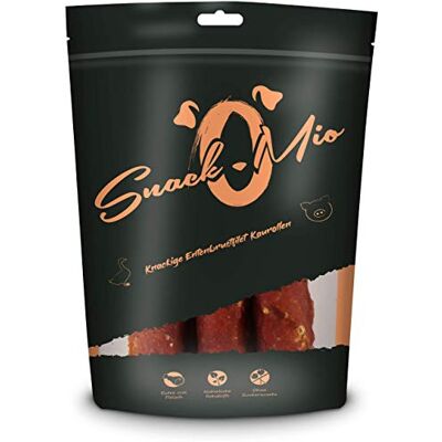 SNACKOMIO Friandise Premium pour chiens Rouleau à mâcher croquant au magret de canard, sans céréales, 1 paquet (1 x 150g) SNACKOMIO Friandise Premium pour chiens Rouleau à mâcher croquant au magret de canard, sans céréales, 1 paquet (1 x 150g)