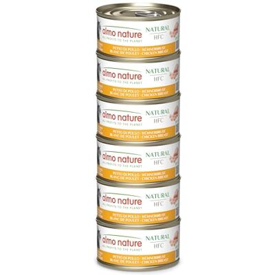 Nourriture humide pour chats Almo Nature - 70g, 6 x 70g, 12 x 70g, 24 x 55g, 24 x 70g, 48 x 70g - Poitrine de Poulet Nourriture humide pour chats Almo Nature - 70g, 6 x 70g, 12 x 70g, 24 x 55g, 24 x 70g, 48 x 70g - Poitrine de Poulet