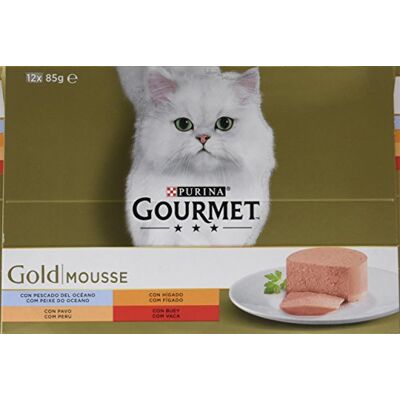 Nourriture humide pour chats Purina Gourmet Gold Mousses - 8 Unités Nourriture humide pour chats Purina Gourmet Gold Mousses - 8 Unités