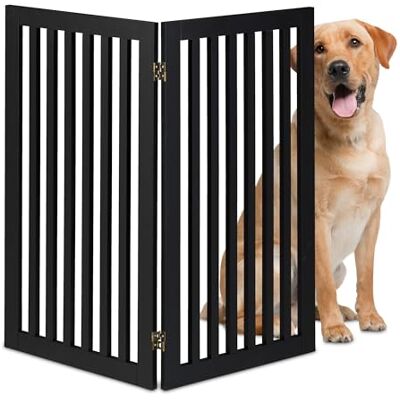 Relaxdays Barrière de sécurité pour Chiens, HxL : 91,5 x 103 cm, MDF, Portail de sécurité, Pliable, Noire Relaxdays Barrière de sécurité pour Chiens, HxL : 91,5 x 103 cm, MDF, Portail de sécurité, Pliable, Noire