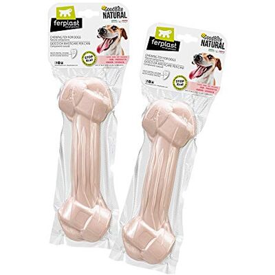 Ferplast Goodbite Natural XXL jeu de bot d'hygiène bucco-dentaire, jambon, très gros chien, 30 kg, 2 pièces à 420 g, total 840 g Ferplast Goodbite Natural XXL jeu de bot d'hygiène bucco-dentaire, jambon, très gros chien, 30 kg, 2 pièces à 420 g, total 840 g