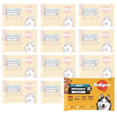 Pedigree Protein Plus Lot de 4 sachets de nourriture pour chien adulte avec morceaux de gelée pour chiens adultes 4 x 12 x 85 g Pedigree Protein Plus Lot de 4 sachets de nourriture pour chien adulte avec morceaux de gelée pour chiens adultes 4 x 12 x 85 g