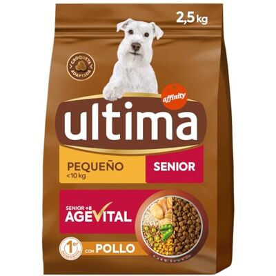 Ultima Nourriture pour petits chiens seniors au poulet 2,5 kg Ultima Nourriture pour petits chiens seniors au poulet 2,5 kg