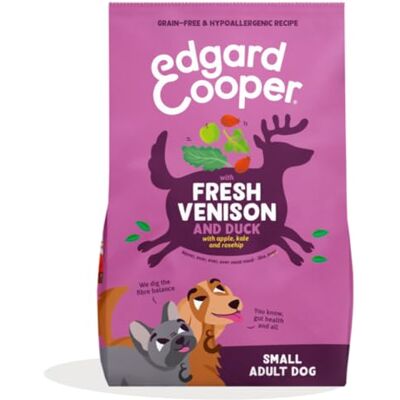 Edgard & Cooper Croquettes Chiens Adultes Sans Céréales Pour Petits Chiens (3kg), Cerf et Canard Frais, Recette Hypoallergénique Avec Pomme, Chou frisé et Églantier, Sans Farine De Viande Edgard & Cooper Croquettes Chiens Adultes Sans Céréales Pour Petits Chiens (3kg), Cerf et Canard Frais, Recette Hypoallergénique Avec Pomme, Chou frisé et Églantier, Sans Farine De Viande