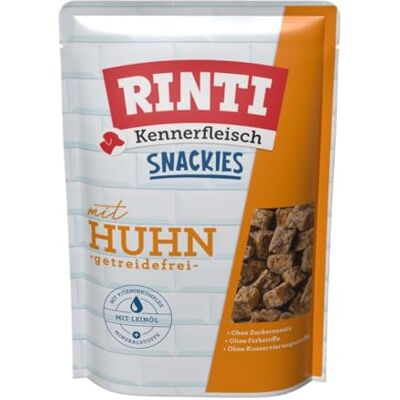 Rinti Snackies à la viande Kennerfleisch Snacks sans céréales à base de 70% de viande fraîche et d'abats pour chiens adultes. Friandises pour chien sans additifs dans un sac fraîcheur 5 x 225 g Rinti Snackies à la viande Kennerfleisch Snacks sans céréales à base de 70% de viande fraîche et d'abats pour chiens adultes. Friandises pour chien sans additifs dans un sac fraîcheur 5 x 225 g