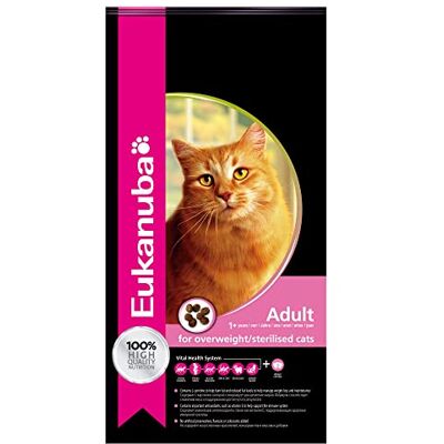 Eukanuba Croquettes Premium Chat Stérilisé ou en Surpoids – Adulte, Senior – Alimentation Complète et Equilibrée Riche en Riz Au Poulet Frais – Sans OGM, Sans Blé Sac refermable – 10kg Eukanuba Croquettes Premium Chat Stérilisé ou en Surpoids – Adulte, Senior – Alimentation Complète et Equilibrée Riche en Riz Au Poulet Frais – Sans OGM, Sans Blé Sac refermable – 10kg