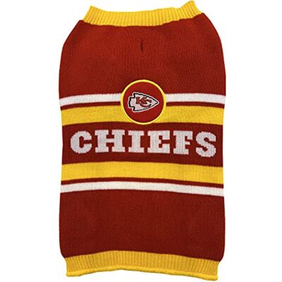 Pets First NFL Kansas City Chiefs – Pull pour chien, taille M. Pull en tricot chaud et confortable avec logo de l'équipe NFL, meilleur pull pour chiots pour chiens de grande et petite taille, couleur Pets First NFL Kansas City Chiefs – Pull pour chien, taille M. Pull en tricot chaud et confortable avec logo de l'équipe NFL, meilleur pull pour chiots pour chiens de grande et petite taille, couleur